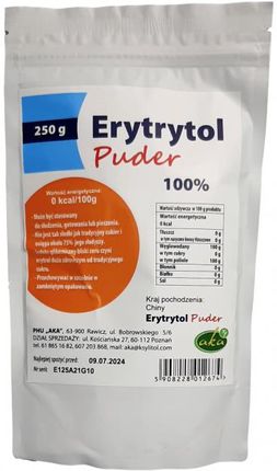 Aka Erytrytol Puder Naturalna Substancja Słodząca 250g Zdrowe