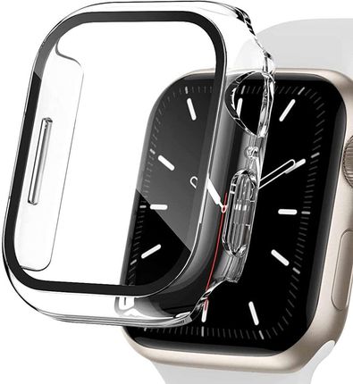 Obudowa Alogy 2w1 nakładka + szkło do Apple Watch 7 41mm Przezroczysta (46331)