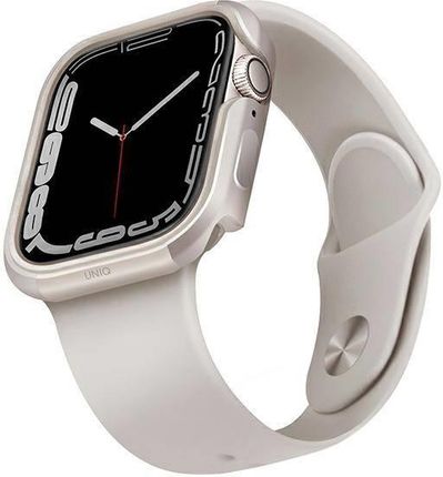 UNIQ etui Valencia Apple Watch Series 4/5/6/7/SE 45/44mm. starlight (224329)