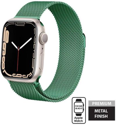 Crong Milano Steel – Pasek ze stali nierdzewnej do Apple Watch 38/40/41 mm (zielony) (CRG-40MST-GRN) (9062)
