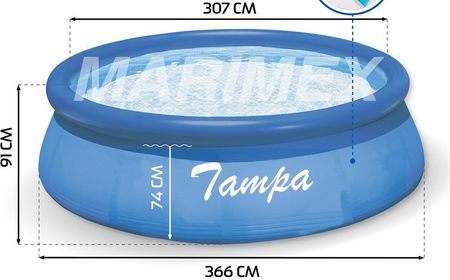 Basen Marimex Tampa 366 cm x 91 cm - zdjęcie 2