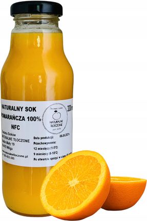 Sok Z Pomarańczy 100% 330ml (Pomarańczowy, Nfc)