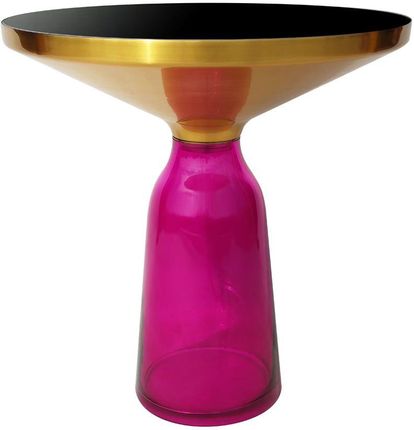 Artehome Bottle Table Stolik Kawowy Różowo Złoty Osadzony Na Szklanej Nodze 50 53 Cm 91048