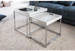 Zdjęcie Invicta Interior Zestaw 2 Stolików Elements Białych Tac 41357 3796 - Chrzanów