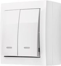 Zdjęcie Kontakt Simon Łącznik Podwójny Świecznikowy Natynkowy Ip-44 10Ax Biały ACW5L11 - Czerwionka-Leszczyny