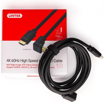 Unitek Kabel Kątowy HDMI 2.0 270 Stopni 4K 3m Y-C1009