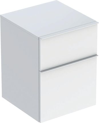 Geberit iCon Boczna szafka z dwoma szufladami 45x60x47,6cm biały/lakierowany na wysoki połysk biały/matowy (502315011)