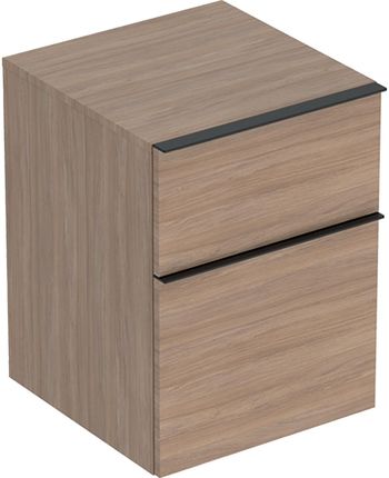 Geberit iCon Boczna szafka z dwoma szufladami 45x60x47,6cm dąb/melaminowa struktura drewna lava/matowy (502315JH1)