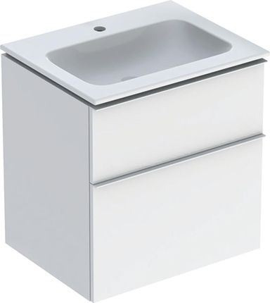Geberit iCon slim umywalka z szafką z dwoma szufladami  60cm biały/lakier (502335011)