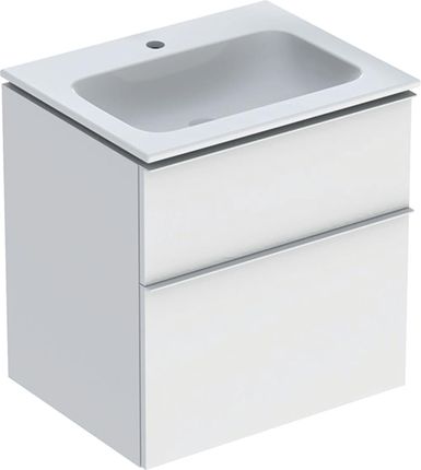 Geberit iCon slim umywalka z szafką z dwoma szufladami  60cm biały/lakier (502335013)