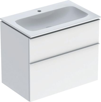 Geberit iCon slim umywalka z szafką z dwoma szufladami 75cm biały/lakier (502336011)