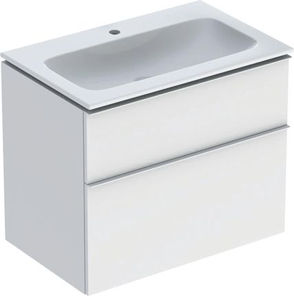 Geberit iCon slim umywalka z szafką z dwoma szufladami 75cm biały/lakier (502336013)