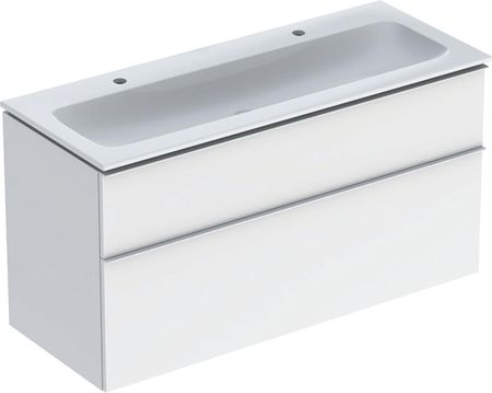 Geberit iCon slim umywalka z szafką z dwoma szufladami 120cm biały/lakier (502338011)