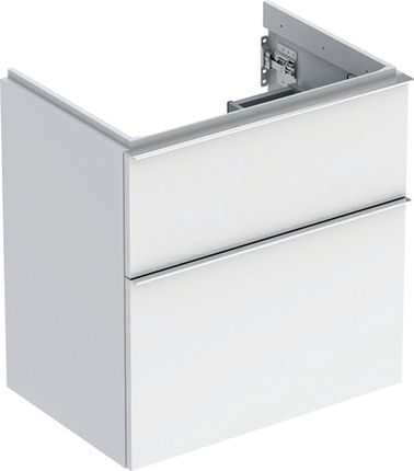 Geberit iCon z dwoma szufladami krótka 59,2x61,5x41,6cm biały/lakierowany na wysoki połysk chromowany z połyskiem (502307012)