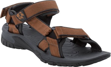 Jack Wolfskin Sandały Sportowe Lakewood Ride Sandal M Brown Black Brązowy