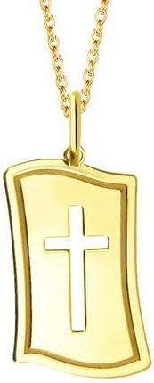 Gold Point Gładki Krzyżyk Ze Złota Nieśmiertelnik 333