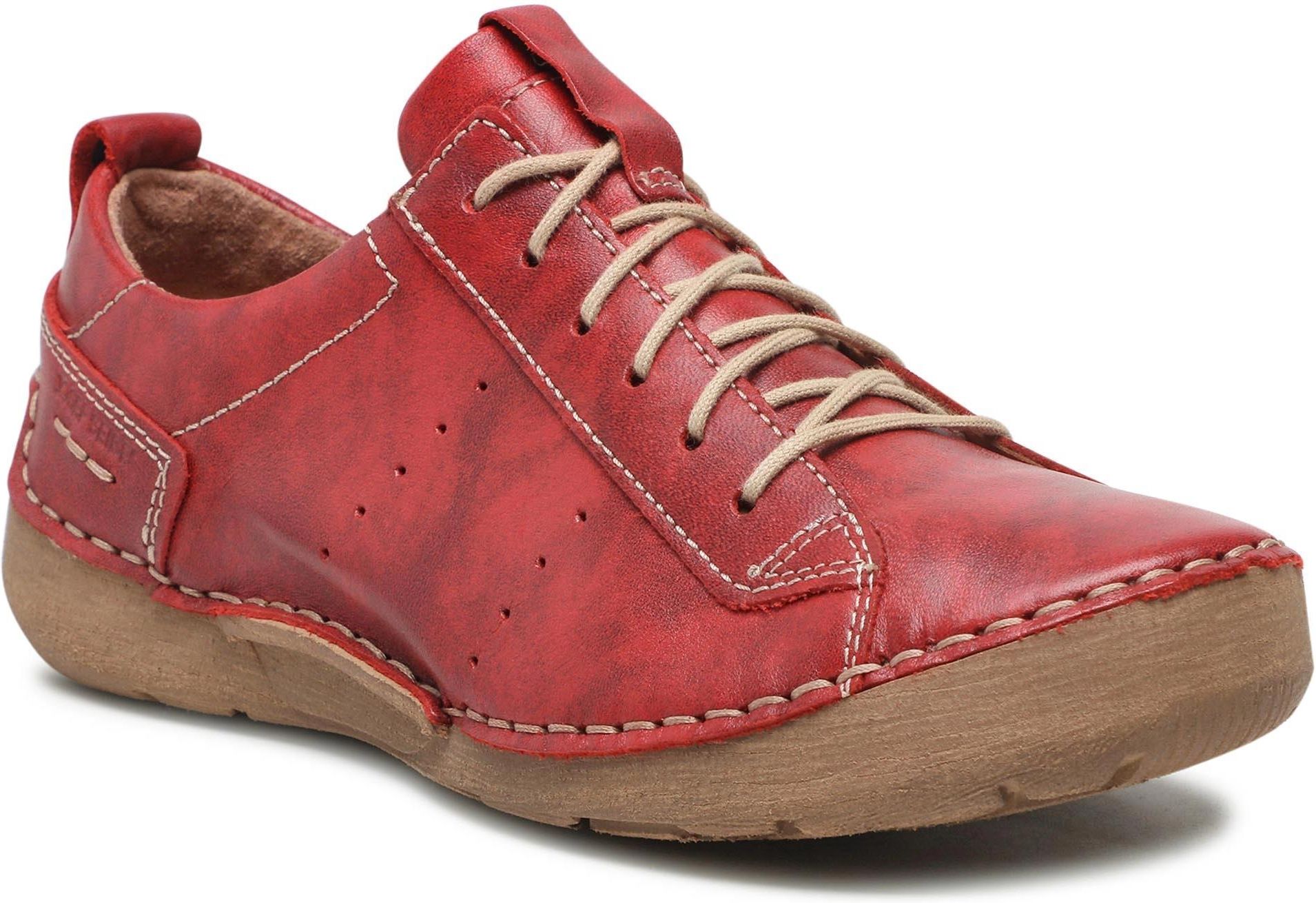 Josef Seibel Damen Halbschuh Fergey 20 In Rot, Größe 43 – Bequemer Brogue Aus Nubukleder, Weite G