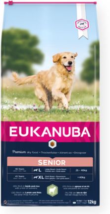 Eukanuba Sucha karma w formie granulek dla starszych psów dużych ras bogata w jagnięcinę i ryż 12kg