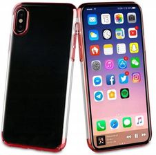 Etui clear case Muvit do iPhone X czerwony
