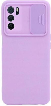 Etui Silicone Lens do Oppo A16 / A16s fioletowe