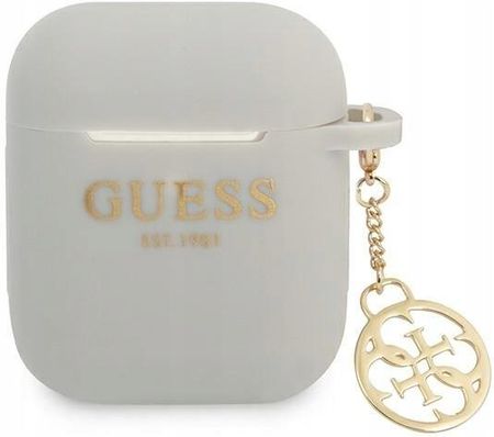 Guess do AirPods cover case grey Silicone Charm 4G