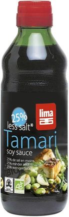 Lima Sos Sojowy Tamari 25% Mniej Soli Bezglutenowy Bio 250ml 