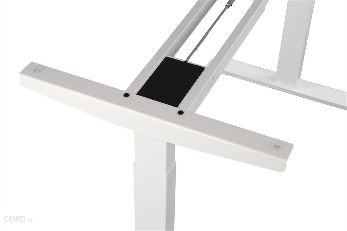 Jednosilnikowy stelaż metalowy biurka (stołu) z elektryczną regulacją wysokości, elektryczny, UT01-2T/W, kolor biały - noga 2-segmentowa