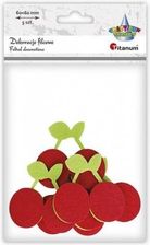 Zdjęcie Titanum Filcowe Czereśnie 3D Czerwono Zielone 5Szt. - Szczecin