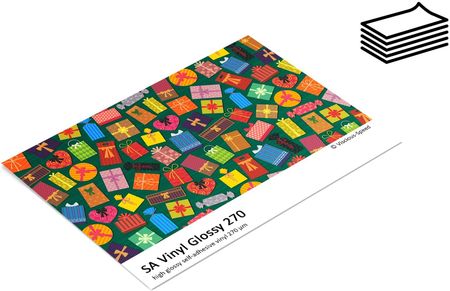 Fomei Papier fotograficzny samoprzylepny SA Vinyl Glossy 270gsm Arkusze: A4 (21 x 29,7cm), Op.: 5 arkuszy (EY4052)