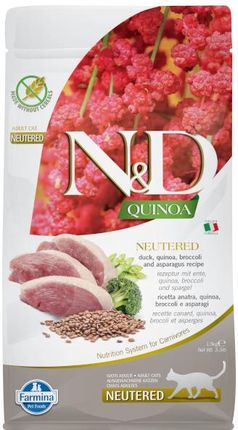 Farmina Cat N&D Quinoa Neutered Duck & Broccoli 5Kg