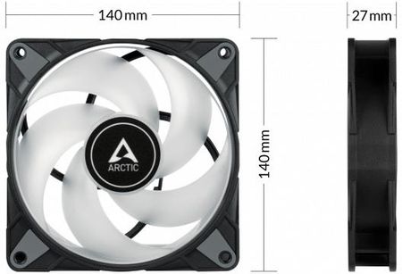 ARCTIC P14 PWM PST - 140 mm Case Fan with PWM Sharing Technology (PST),  Pressure-optimised, Quiet Motor, Computer, Fan Speed: 200-1700 RPM (0 RPM  <5%)