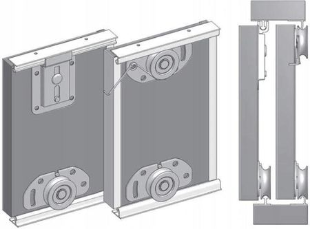 Bimak System drzwi przesuwne szafa 2m/3 sk Mini