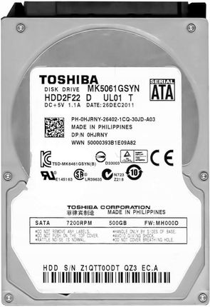 Toshiba 500GB MK5061GSYN