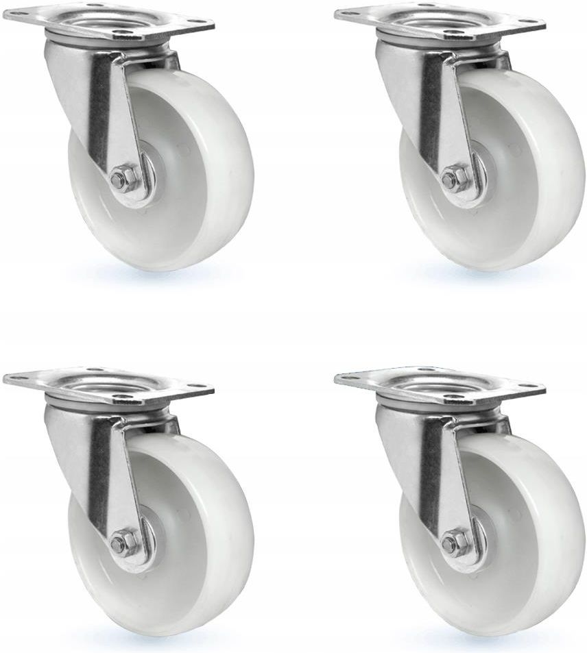 CASCOO Rollensatz 4 Lenkrollen - 160mm Polypropylen Vollgummi