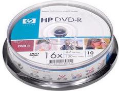 HP DVD-R [ spindle 10 | 4.7GB | 16x ] (hDME00026)