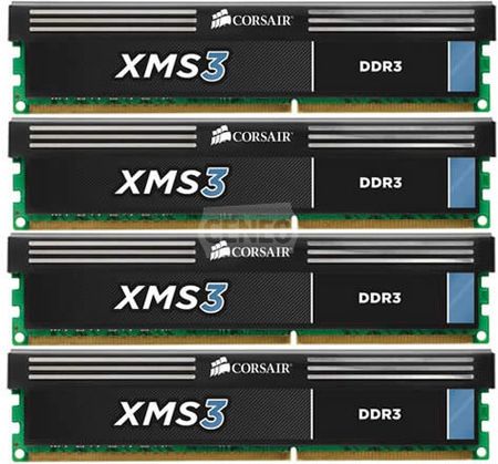 Pamięć RAM Corsair XMS3 4x4GB, 1333MHz DDR3, CL9, with Classic