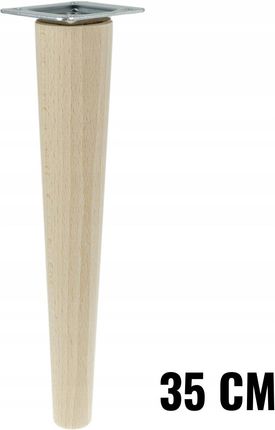 Noga nóżka drewniana bukowa prosta zestaw 35 cm (15NPK350)