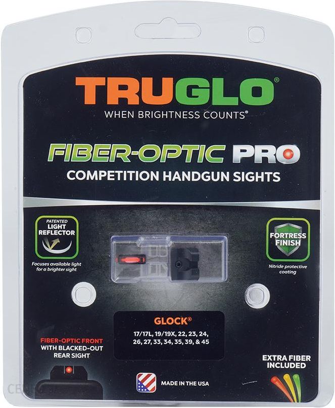 Truglo Światłowodowe Przyrządy Celownicze Fiber Optic Pro Glock 17/19 Tg132G1