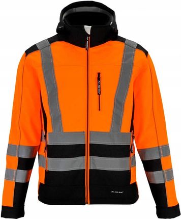 Neon Kurtka softshell pomarańczowa z odblaskami