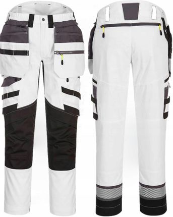 Elastyczne Białe Spodnie Robocze DX440 Portwest 36