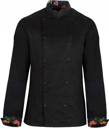 Bluza kucharska - kitel czarny + łowicki XL Długi