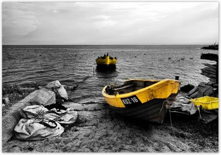 Fototapeta 312X219 Łódki Na Bałtyckiej Plaży