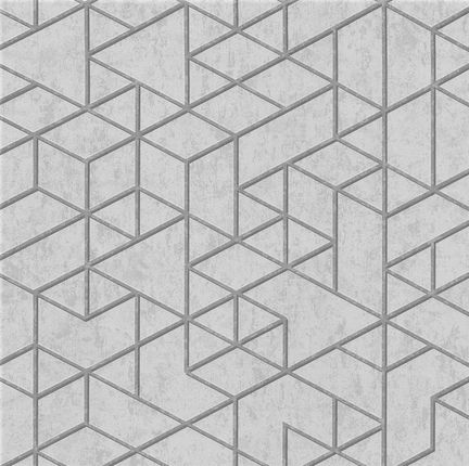 Inna Tapeta Geometryczna Beton Szary Srebrny Soho 3D