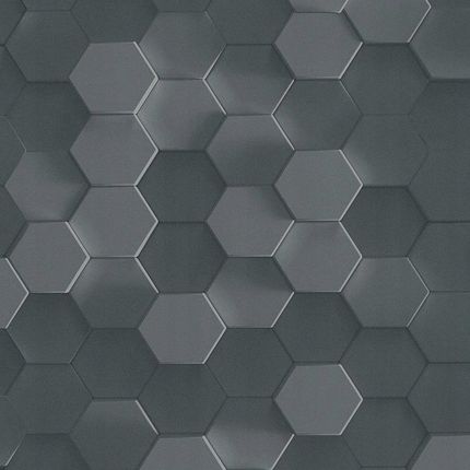 As Creation Tapeta Ścienna Wzór Geometryczny 3D Hexagon Czarna