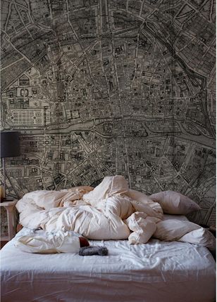 Fototapeta Flizelinowa Mapa Paryża Vintage 104X70