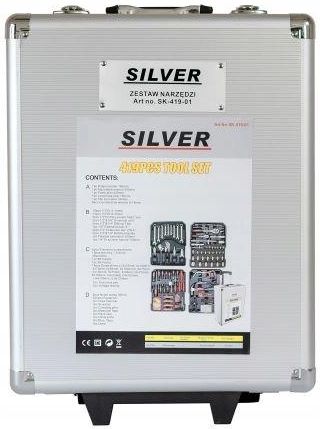 Silver Zestaw Narzędzi Kluczy 419 El Walizka Narzędziowa SK41901