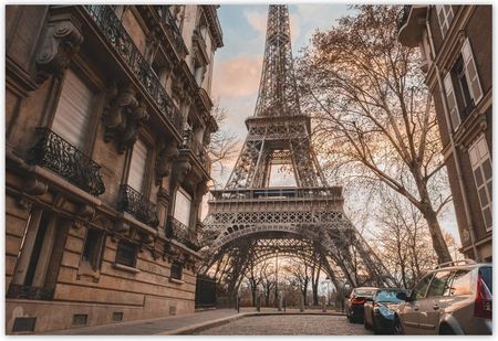 Fototapety 104X70 Wieża Eiffla Paryż Ulica