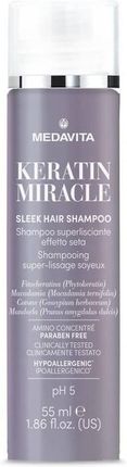 Medavita Keratin Miracle Sleek Hair Shampoo 55Ml - Ultra Wygładzający Szampon Z Efektem Jedwabiu