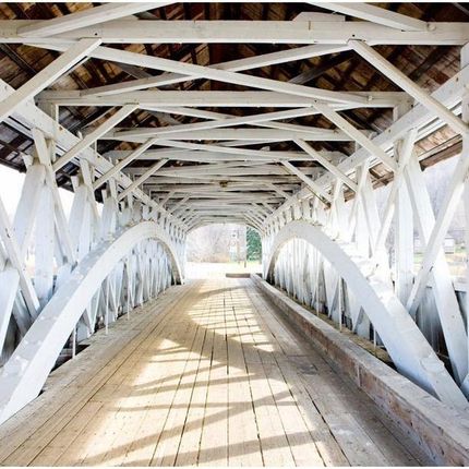Fototapeta 400X280 Drewniany Biały Most