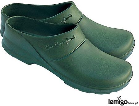 Klapki zielone buty Biocomfort Lemigo polskie